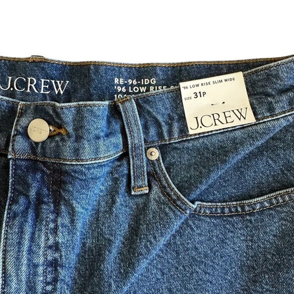 NWT 2025 J. Crew ‘96 Low Rise Slim Wide Leg Jeans Size 31P - Picture 4 of 13